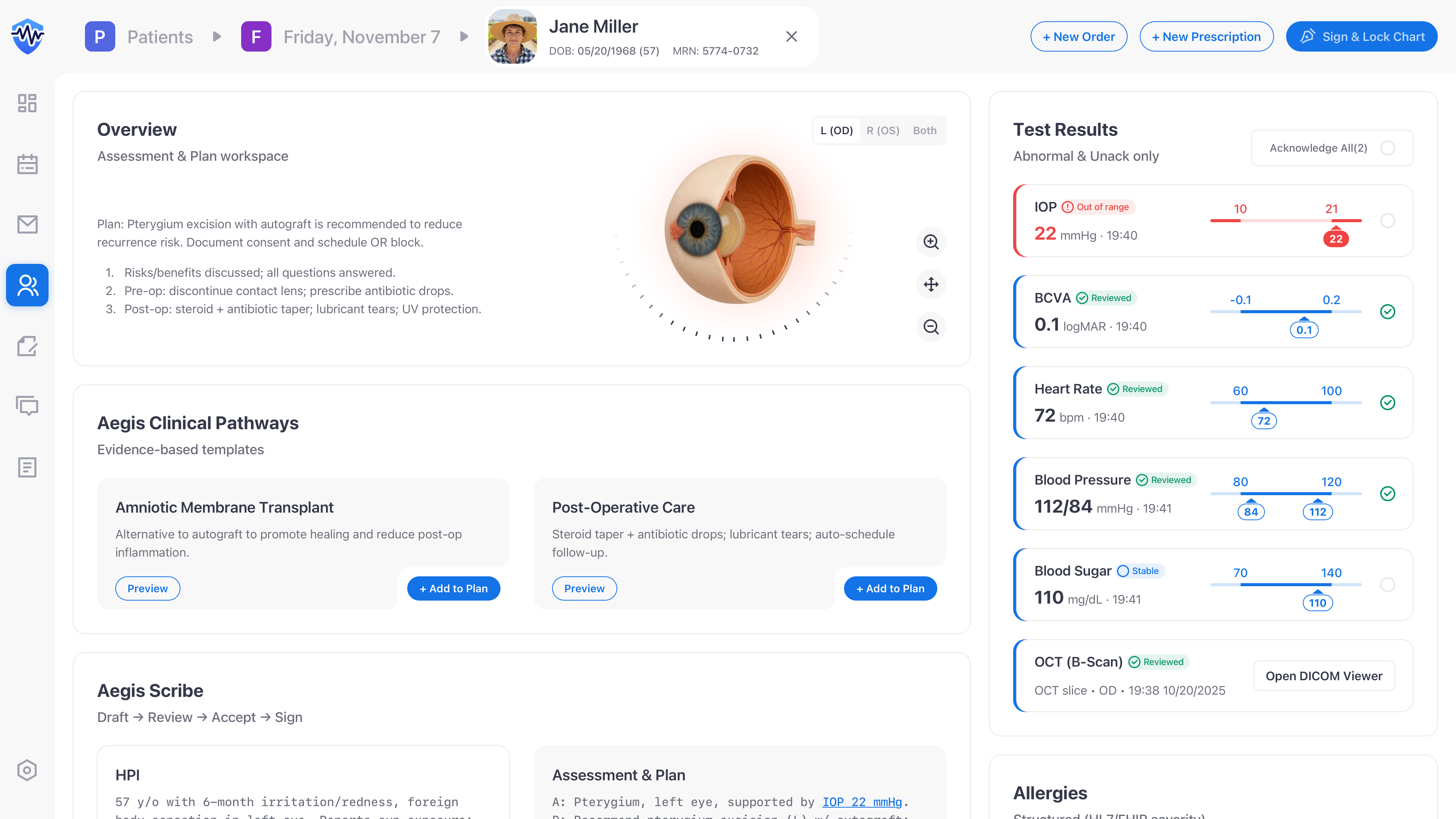 Aegis V2 cockpit with persistent banner and two-column layout